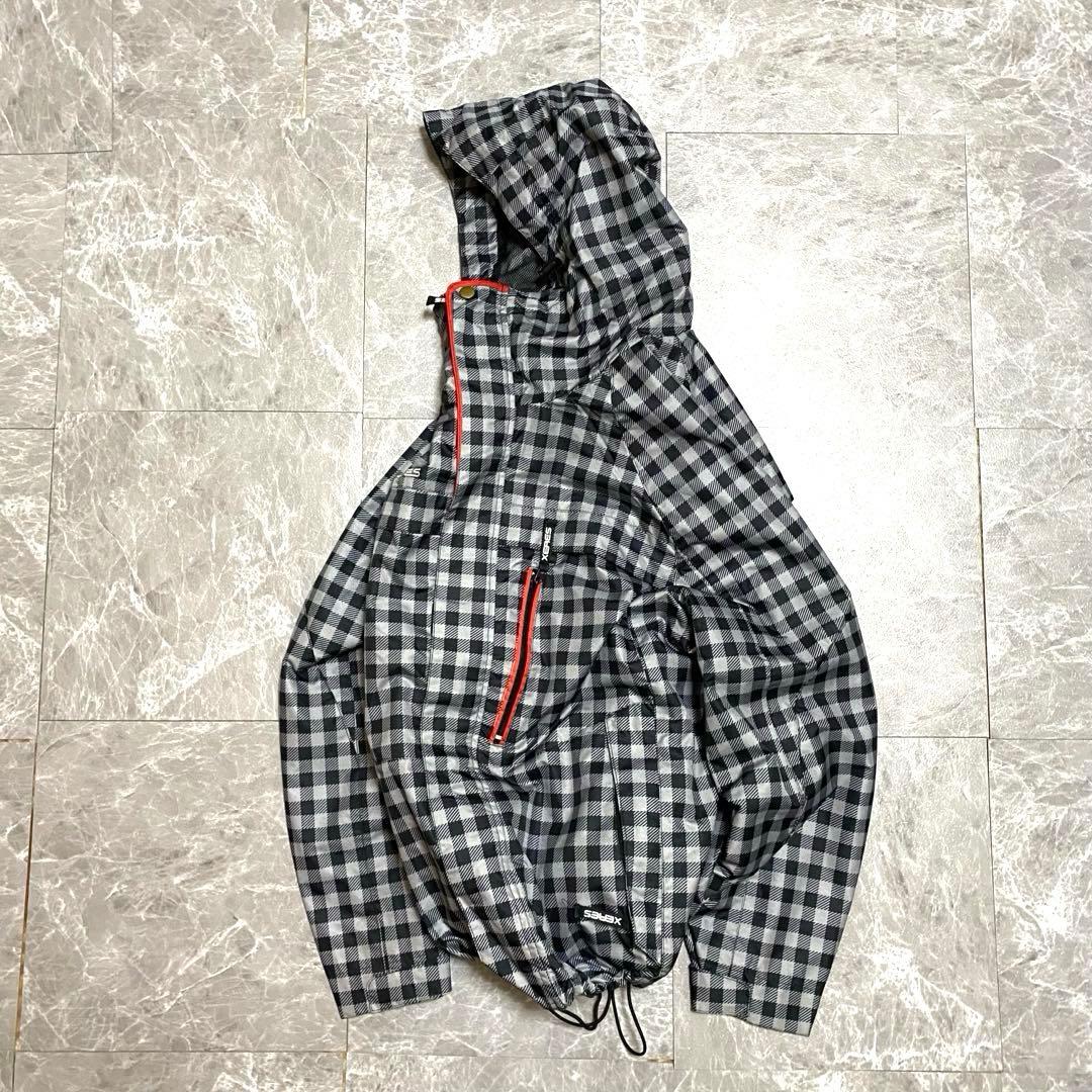 00s archive 短丈 shell jacket y2k テック チェック