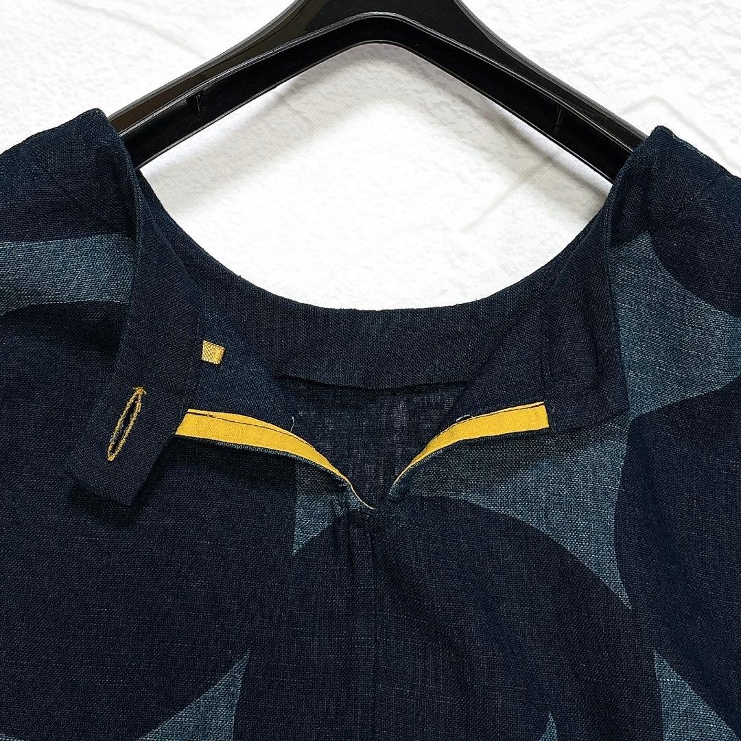 ✨美品✨パラスパレス 藍染め ロングワンピース 総柄 コットン 日本製