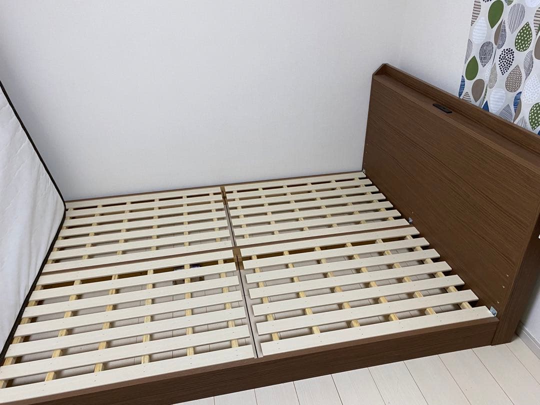 埼玉/引取可】状態良好 ニトリ ダブルベッドフレーム+Nスリープ