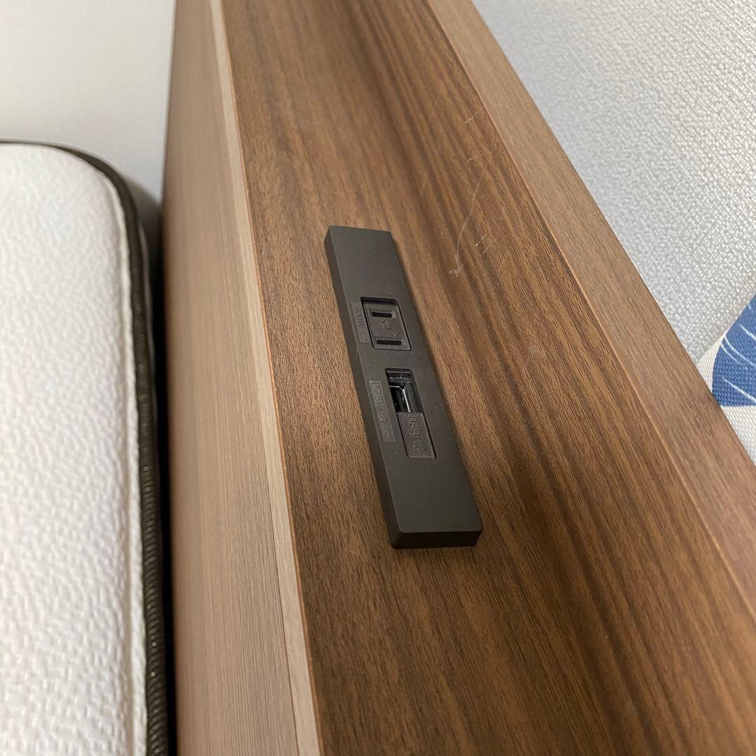 埼玉/引取可】状態良好 ニトリ ダブルベッドフレーム+Nスリープ