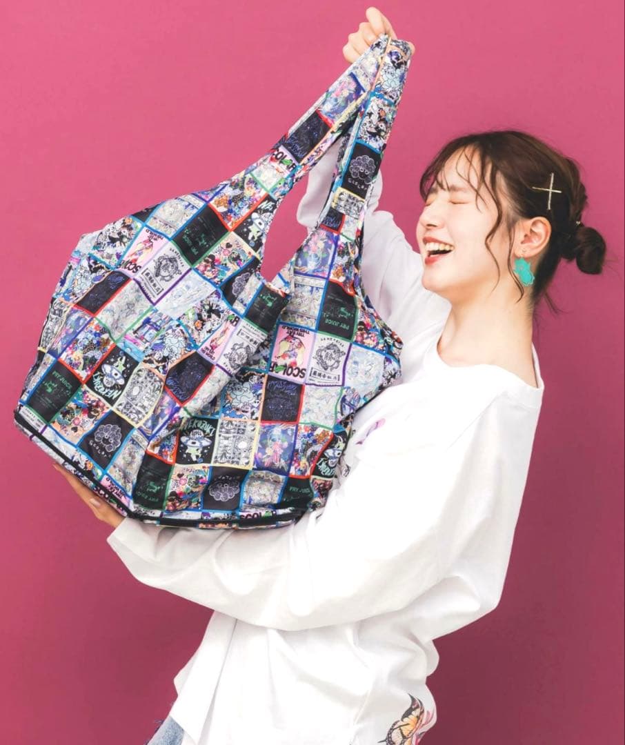 新品タグ付】2つセットScoLar パッチワーク柄 中綿ジャケット バッグ