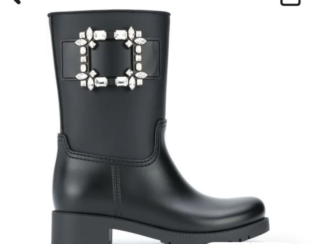 ロジェヴィヴィエ　レインブーツ ロジェ ヴィヴィエ ラバー レインブーツ 37 レディース ブラック