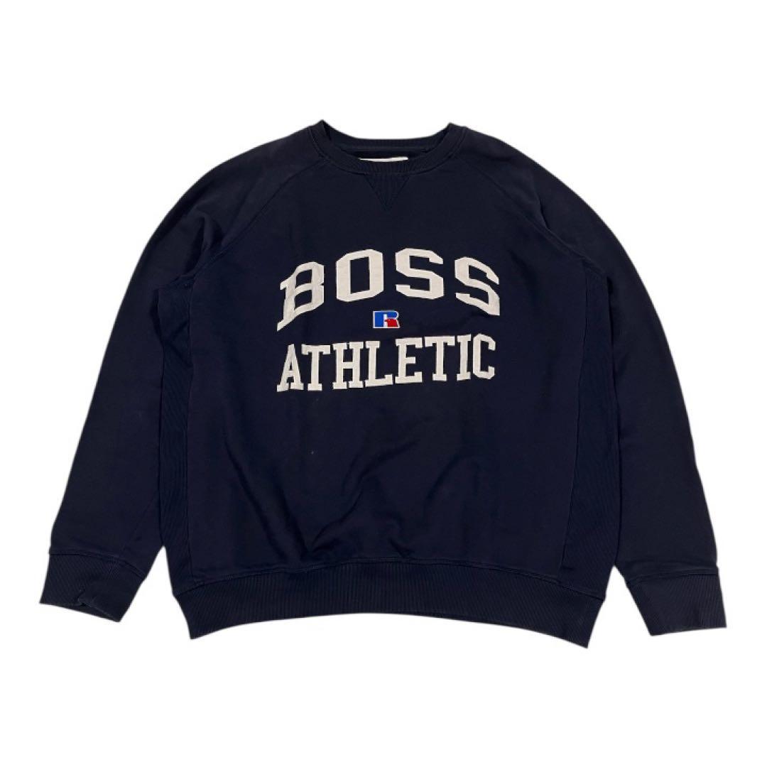 ヒューゴボス ラッセルアスレチック ネイビー スウェット XL 前V 大谷