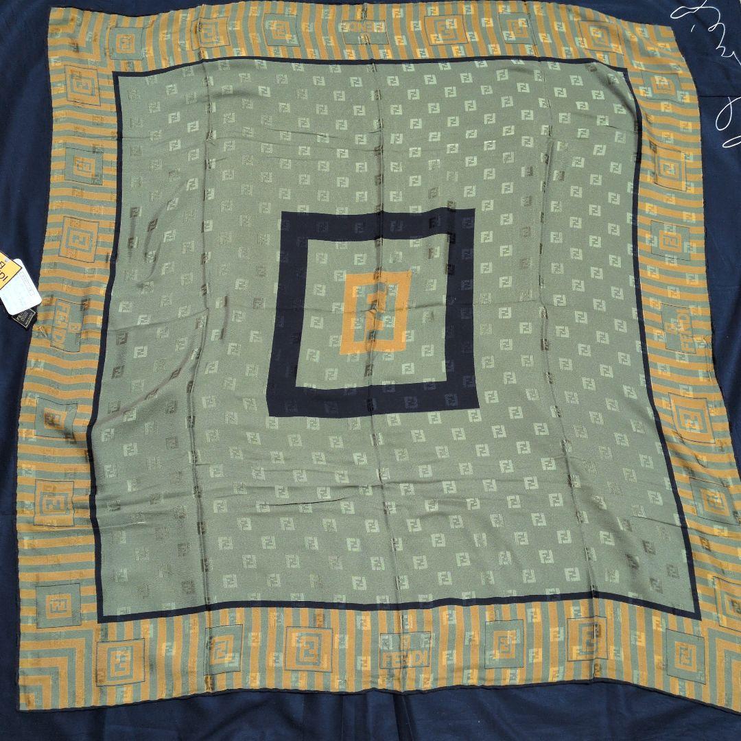 未使用　フェンディ　シルクスカーフ 約85cm FENDI(フェンディ) / スカーフ/シルク/BRW/総柄/レディース | 中古品の
