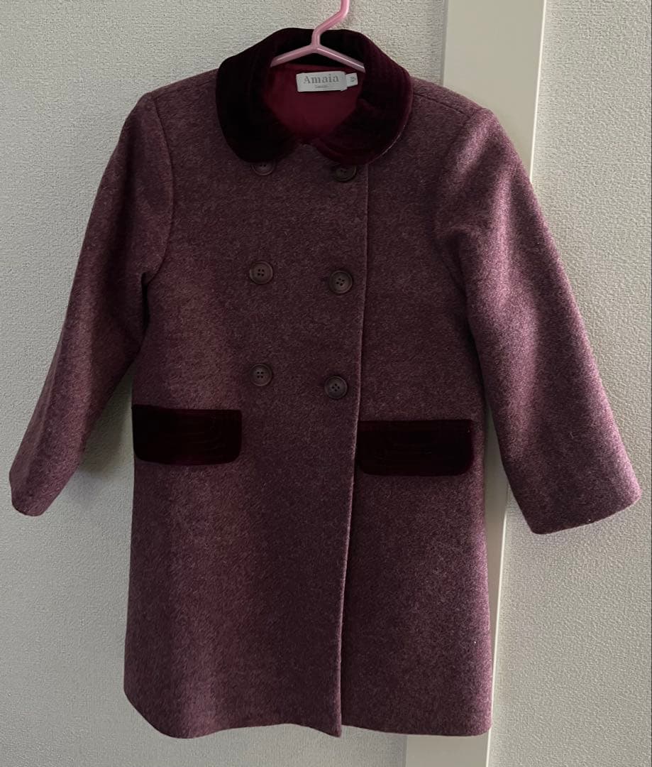 Amaia Kids アマイアキッズ ウールコート　4y 100cm Amaia Kids - Classic coat - Navy (Boy) アマイアキッズ - ウール