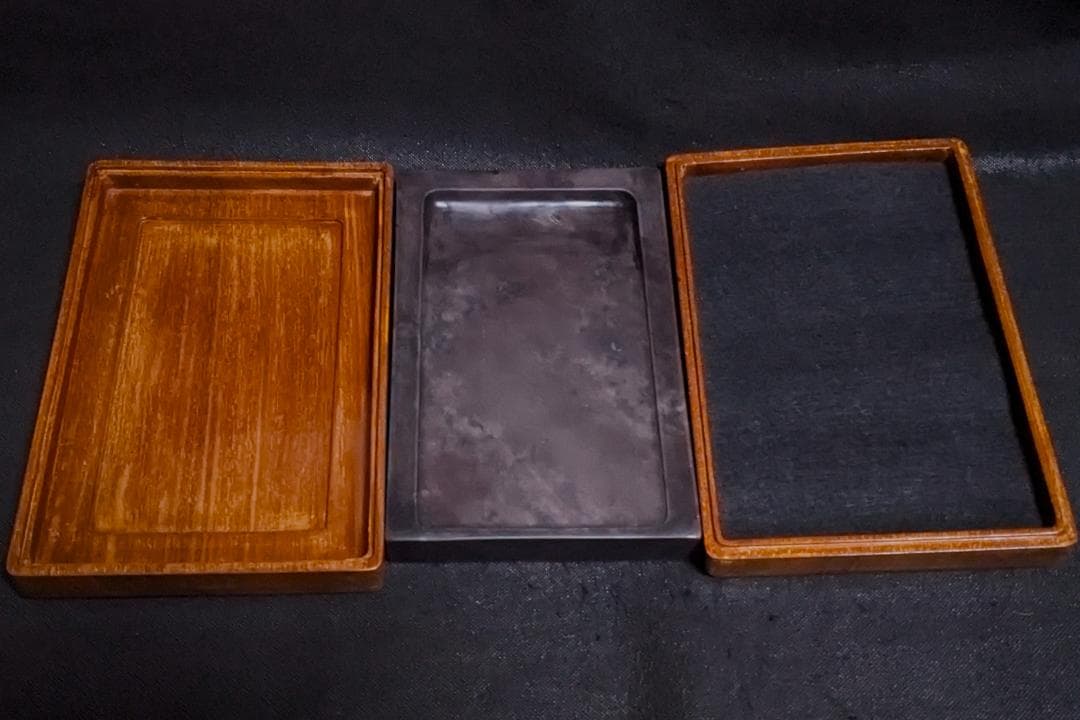 端渓水巌 老坑 青花 魚脳凍 端渓硯 中国 書道 唐硯 文 【