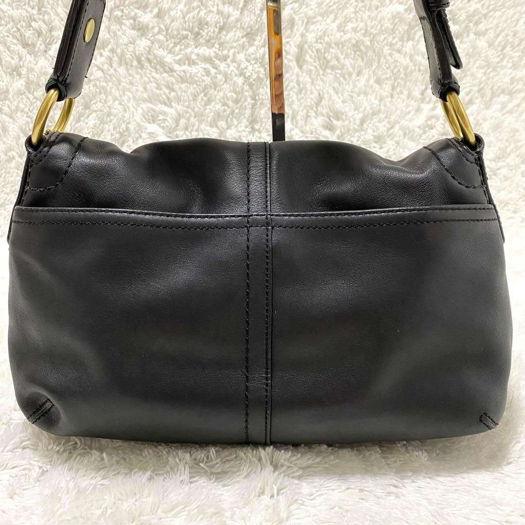 美品】コーチ ソーホー ショルダーバッグ 黒 レザー ゴールド金具