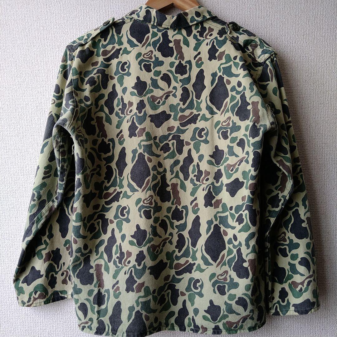 60s 70s ベオガムカモ ダックハンターカモ ミリタリー シャツ US36程