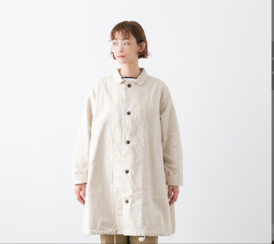 HARVESTY ハーベスティ オーバー ハーフコート アイボリー サイズ1