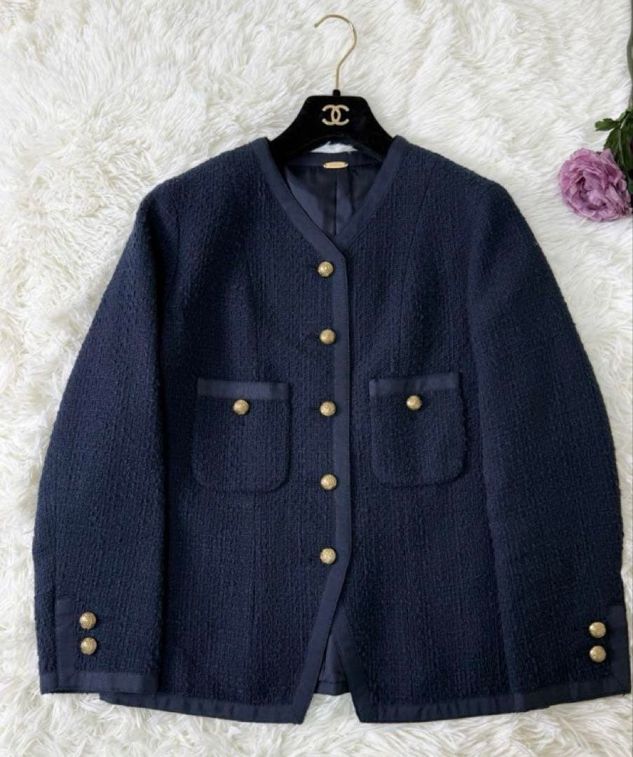 Deuxieme Classe tweed Vネック ジャケット - メルカリ