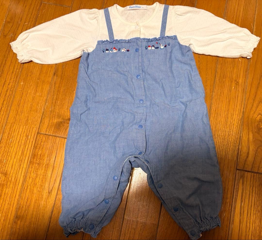 familiar 刺繍付きロンパース 70cm ファミリア - メルカリ