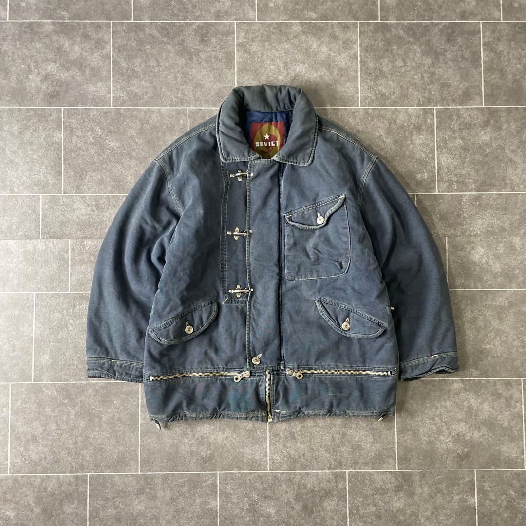 ダック地 ファイヤーマンジャケット カバーオール OLD 古着 - メルカリ