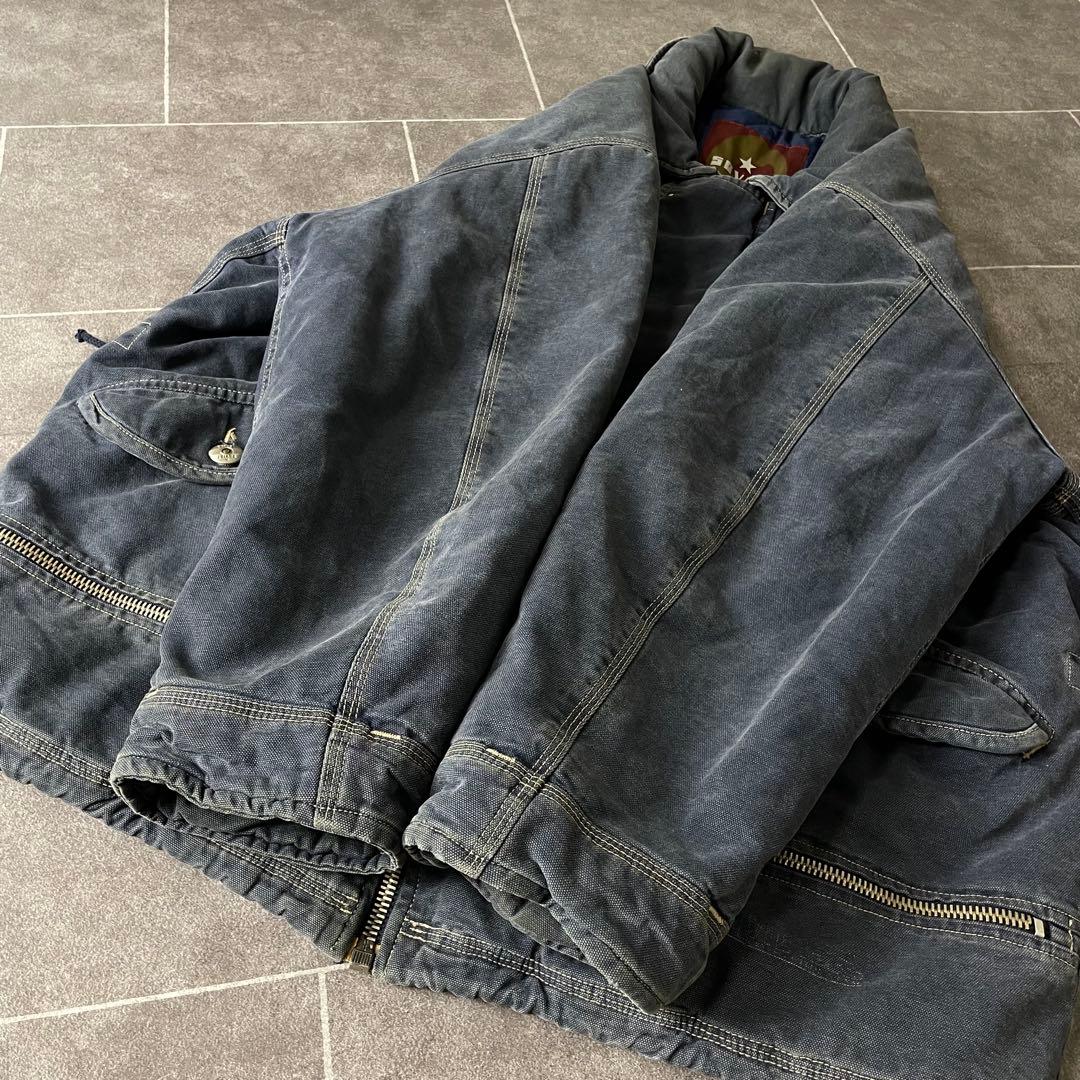 ダック地 ファイヤーマンジャケット カバーオール OLD 古着 - メルカリ