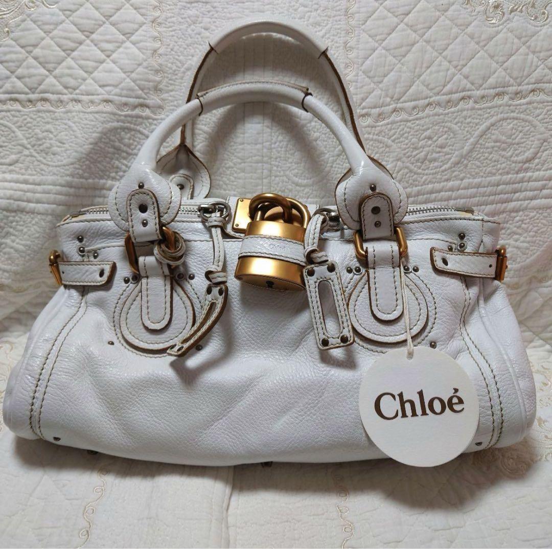 MS様専用【極美品・希少】クロエ Chloe パディントン ホワイト 南京錠