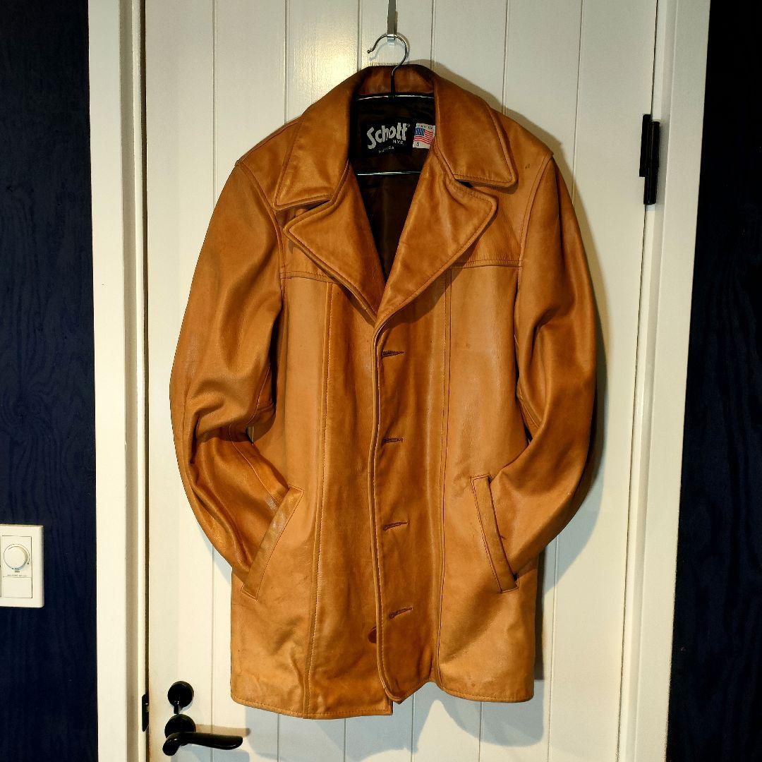 ◤ Schott ◢ ショット キャメル レザージャケット ヴィンテージ Schott Single Riders Jacket Camel 38（ショット シングル ライダース
