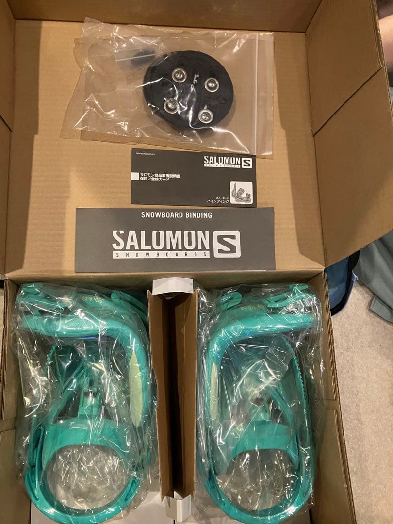 【未使用】スノーボード・ビンディング　SALOMON NOVA GREEN Salomon Hologram 2026 – ShadowFit Freestyle Snowboard Bindings