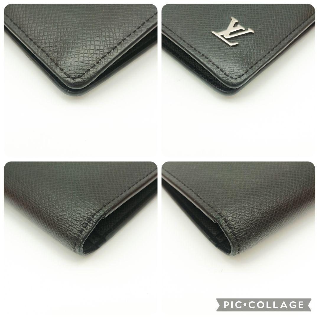 美品SS】ルイヴィトン タイガ 新型ブラザ ロゴシルバー金具 黒系 IC