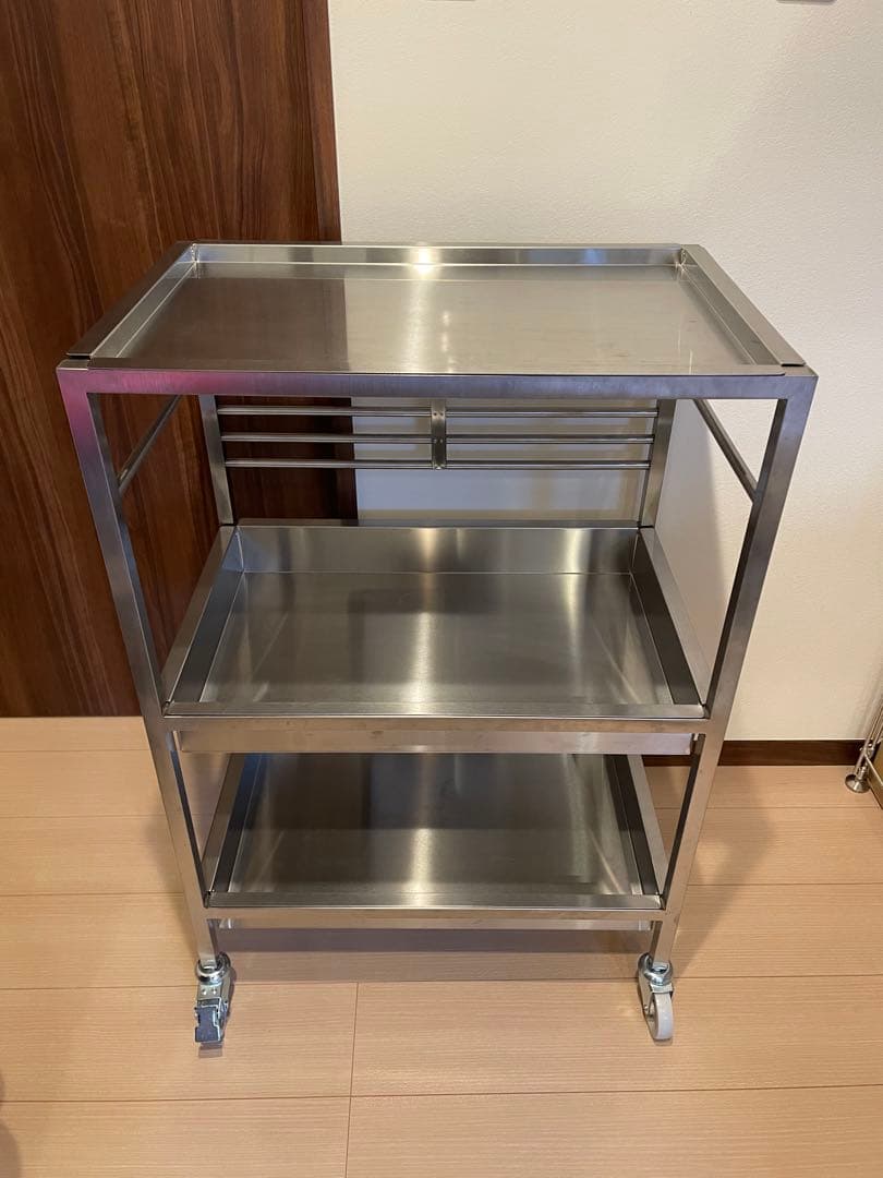 IKEA クングスフォルス キッチンワゴン ステンレス 棚 - メルカリ