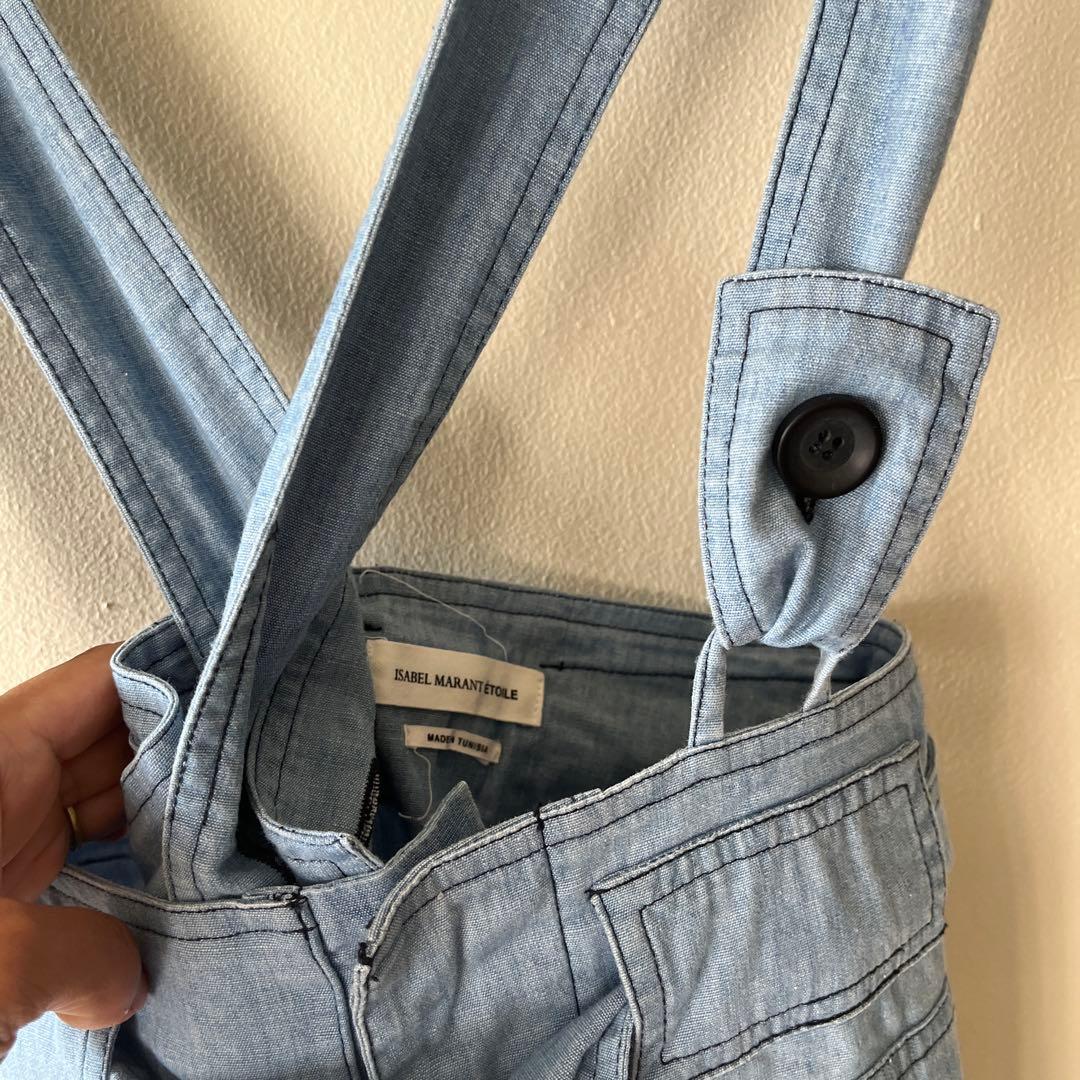 ISABEL MARANT ETOILEライトブルー サロペット デニム風