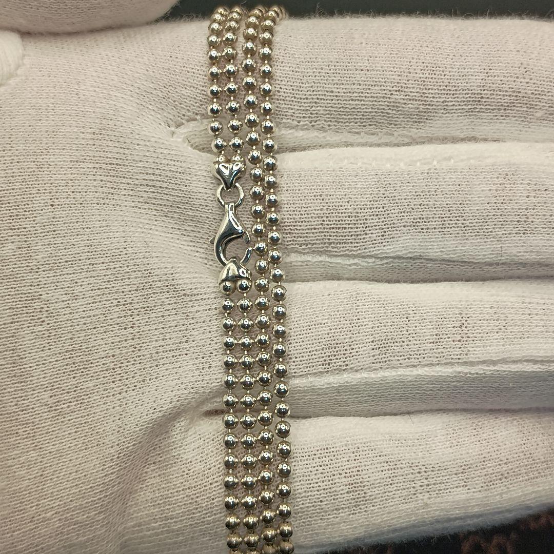 GUCCI ダブルボールチェーン 52.5cm SILVER925 ユニセックス