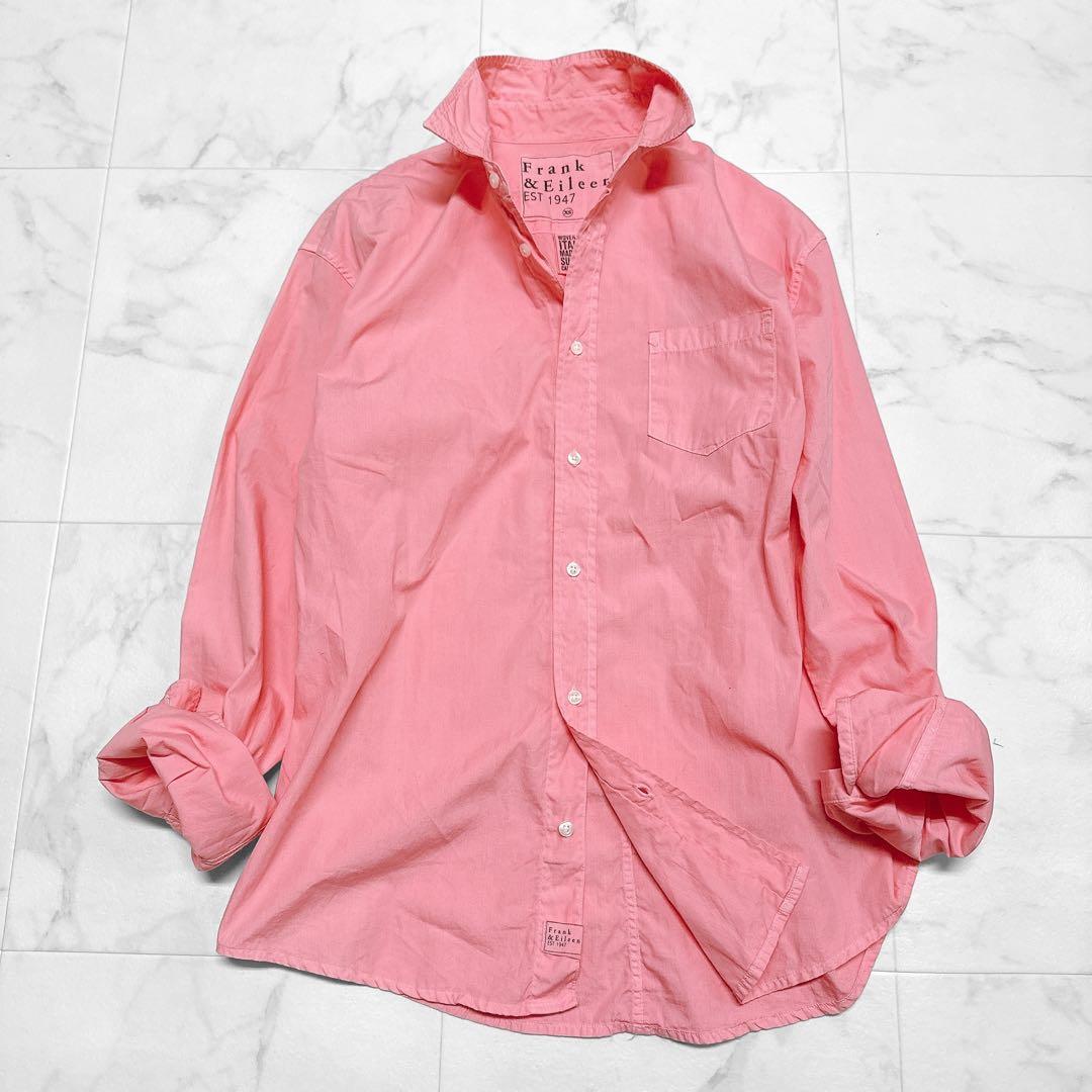 美品 フランクアンドアイリーン　LUKE ポプリン シャツ　コットン　ピンク Frank&Eileen（フランクアンドアイリーン）の「【FRANK＆EILEEN