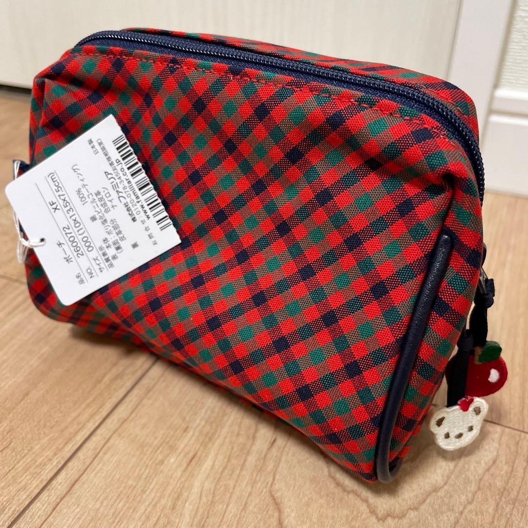 ☆新品未使用 ファミリア チェック柄 ポーチ☆ - メルカリ