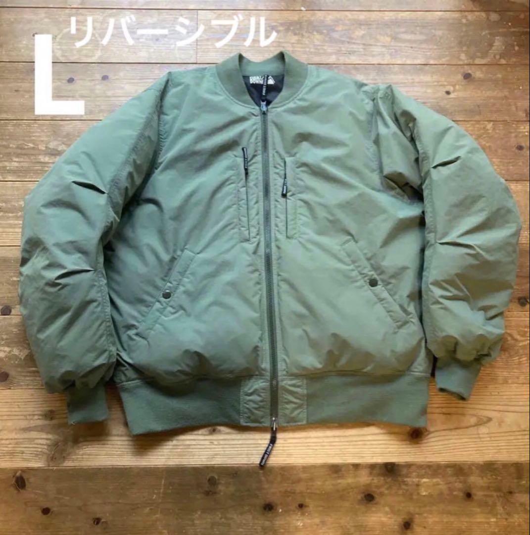 最終価格 FIRST DOWNダウンジャケット MA-1 Lサイズ リバーシブル FIRST DOWN（ファーストダウン） ダウンジャケット ダウン FDU