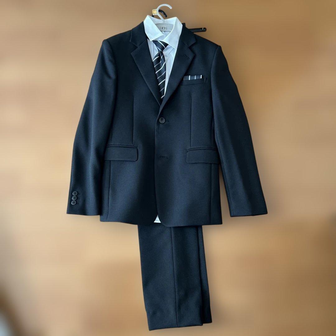 160サイズ ブラックフォーマルスーツ ネクタイ付き - メルカリ