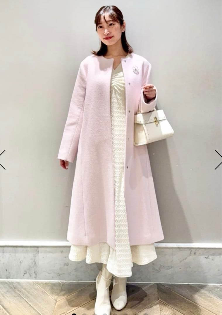 25年完売品☆新品タグ付き】CELFORD カシミヤ混ノーカラーコート38