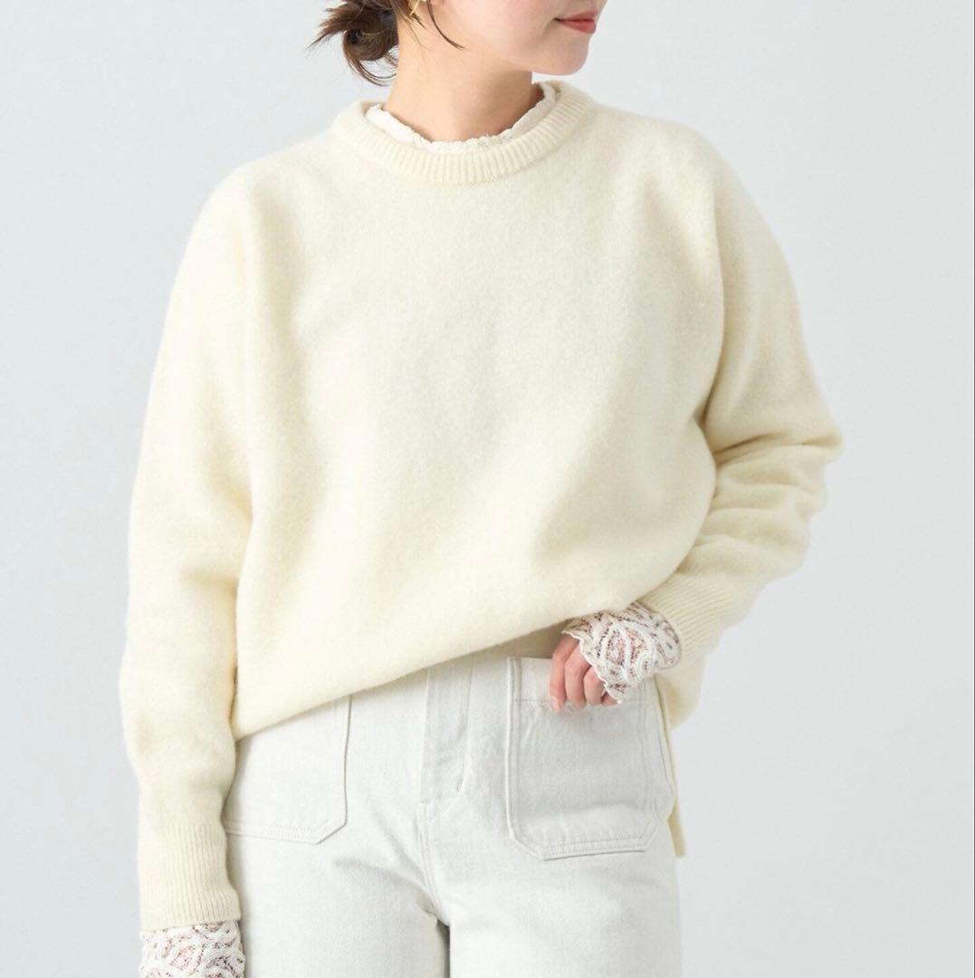 IENA POOGINOOK WOOL クルーネックラグランプルオーバー - メルカリ