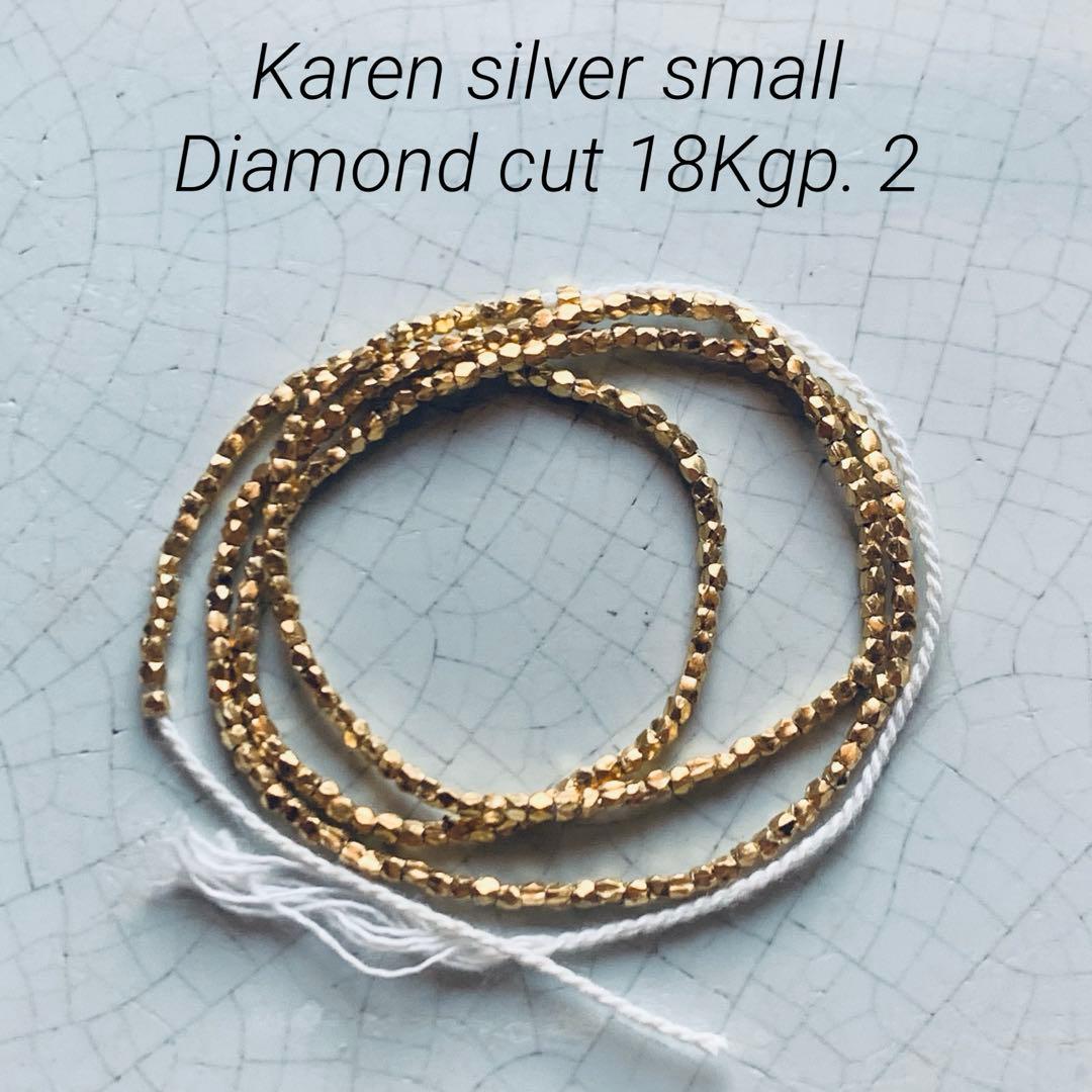 カレンシルバー 18kgp 極小 ダイヤカット ビーズ ② - メルカリ