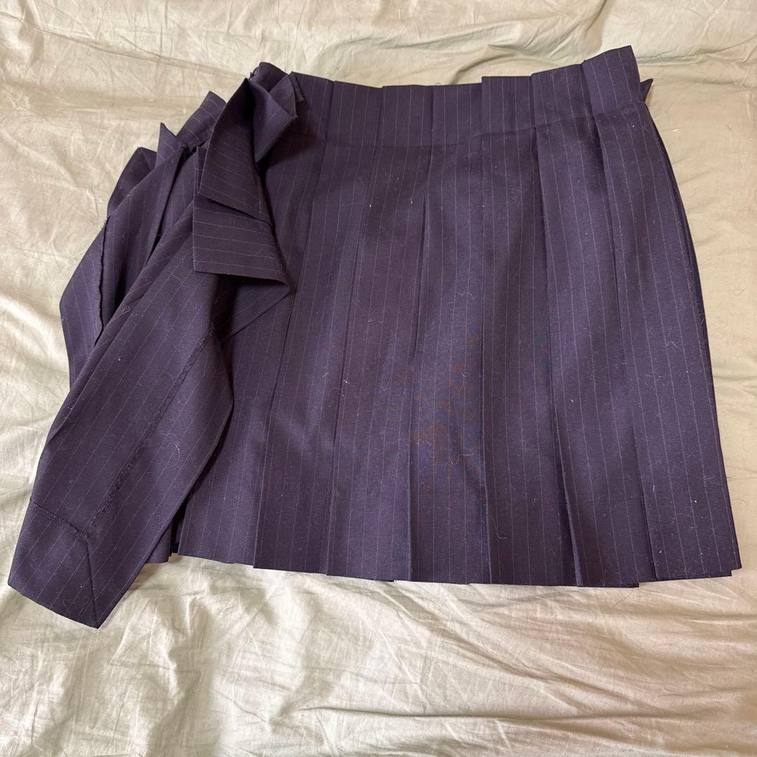 ヴィヴィアンウエストウッドレッドレーベル変形プリーツスカート