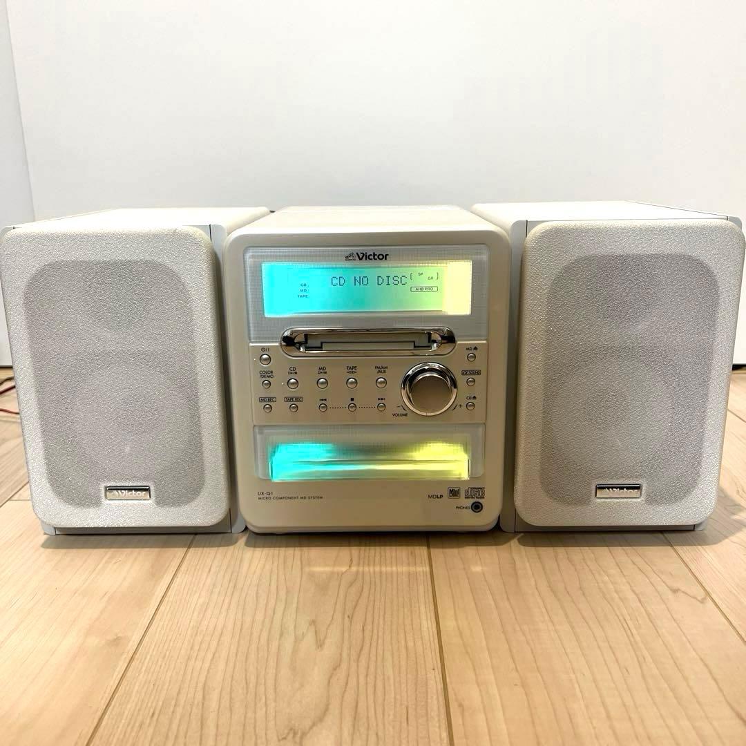 Victor ビクター CD MD カセット コンポ UX-Q1-W - メルカリ