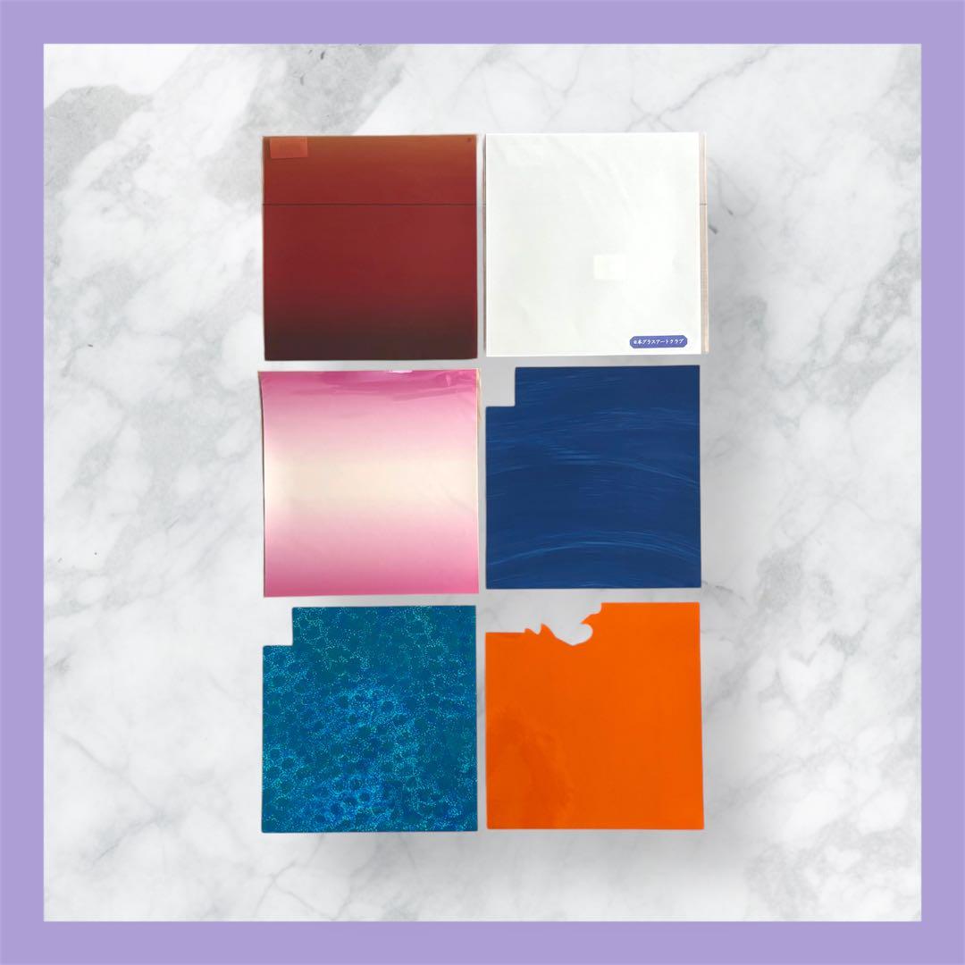 残り1セット☆【グラスアート フィルム 6枚セットA 】オマケ付き