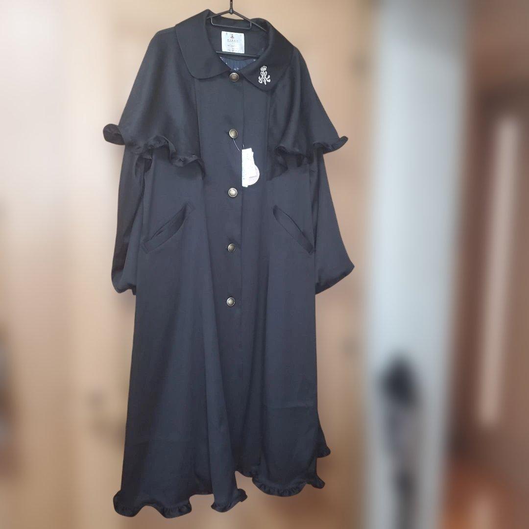 しまむら 青木美沙子 ニナス ケープコート 中黒 4L - メルカリ