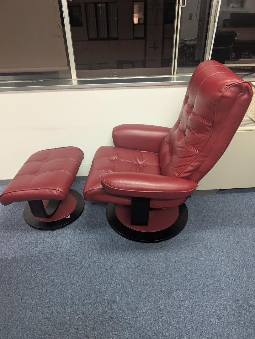 赤 リクライニングチェア オットマン付き リクライニング パーソナルチェア 赤 オットマン付き 緑 ブラウン
