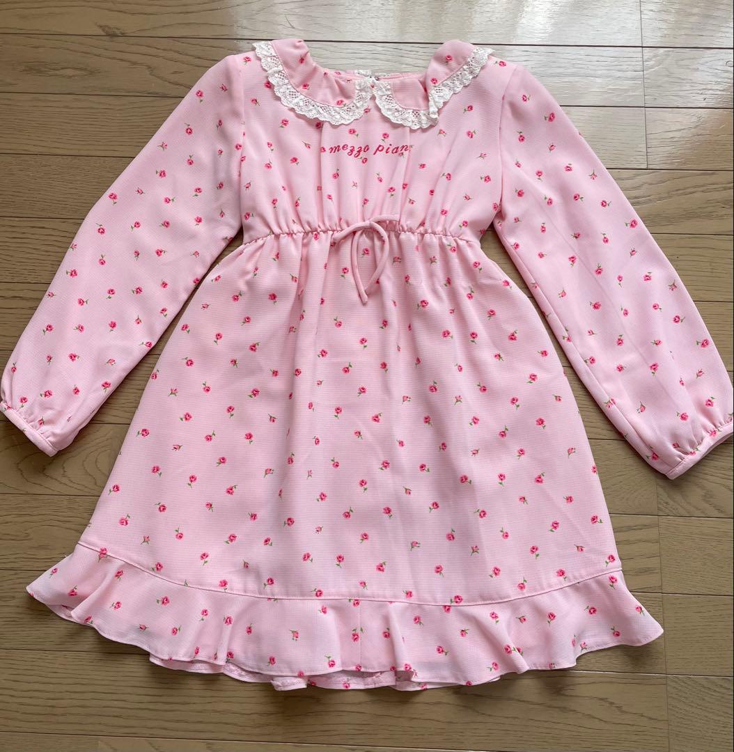 メゾピアノ mezzo piano 花柄ワンピース 130サイズ - メルカリ