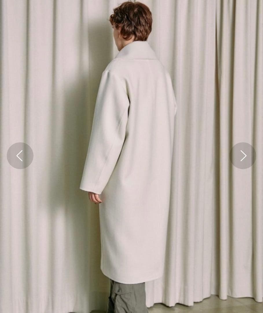 《新品》MAISON SPECIAL ローエッジコート S140メルトン 白 F