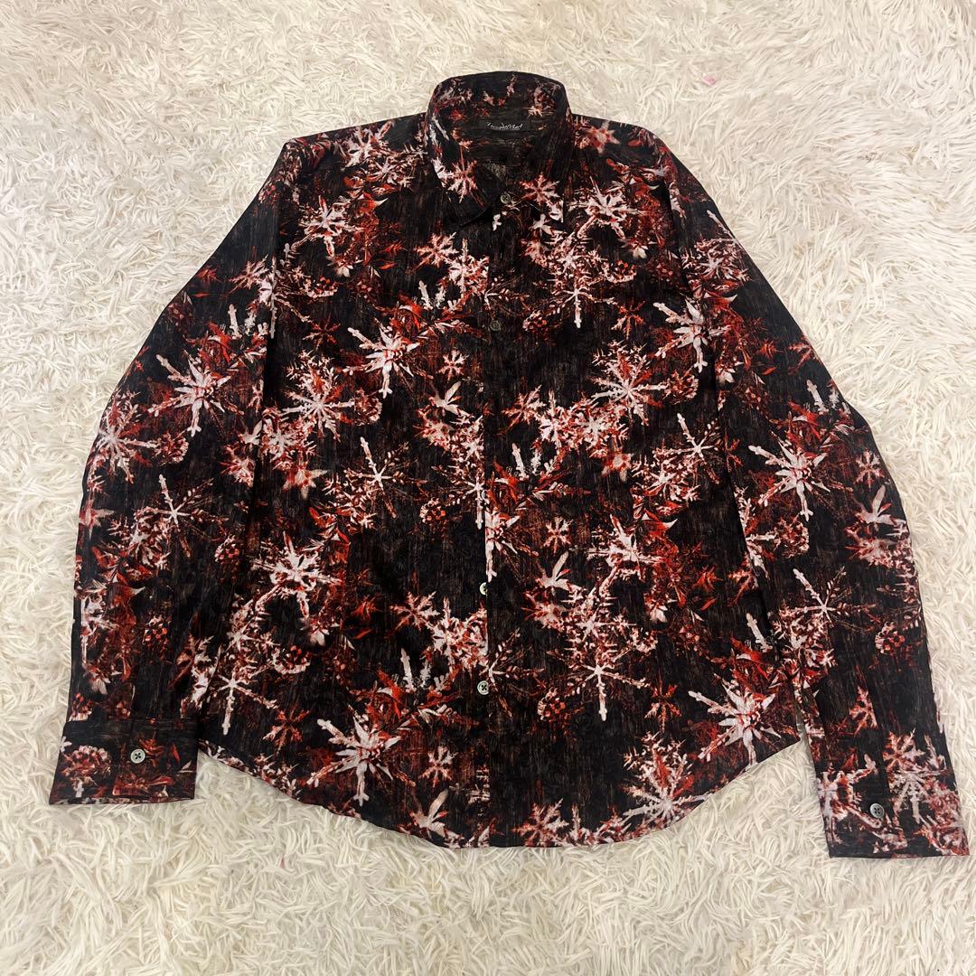 美品トルネードマート スノーフラワー柄 長袖シャツ 総柄 y2k 00s XXL
