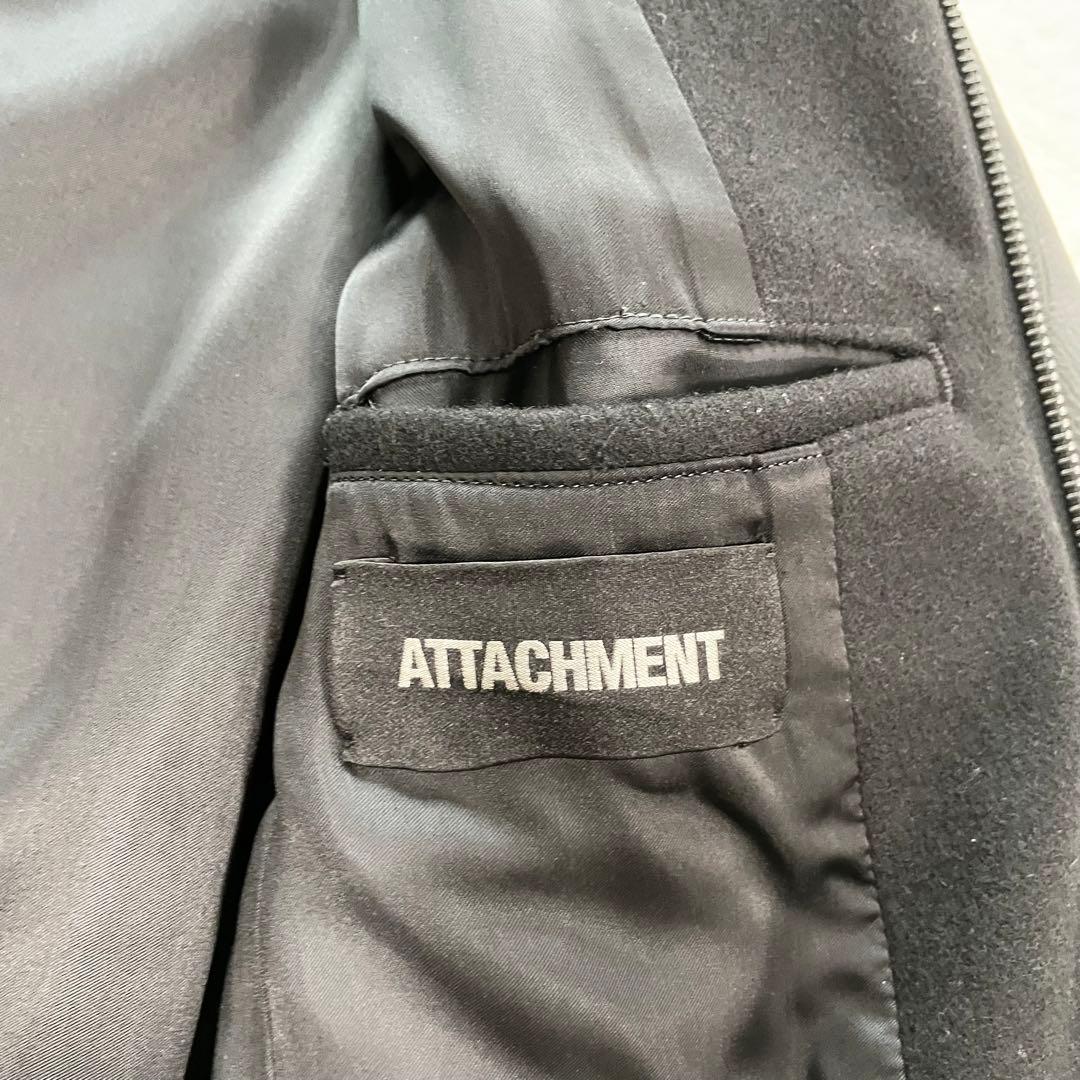 ✨️希少L✨️ATTACHMENT ライダース スタジャン 切り替え レザー