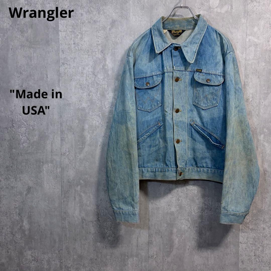 Wrangler USA製126MJデニムジャケット80s三角タグ雰囲気系ボロ Wrangler USA製126MJデニムジャケット80s三角タグ雰囲気系ボロ - メルカリ