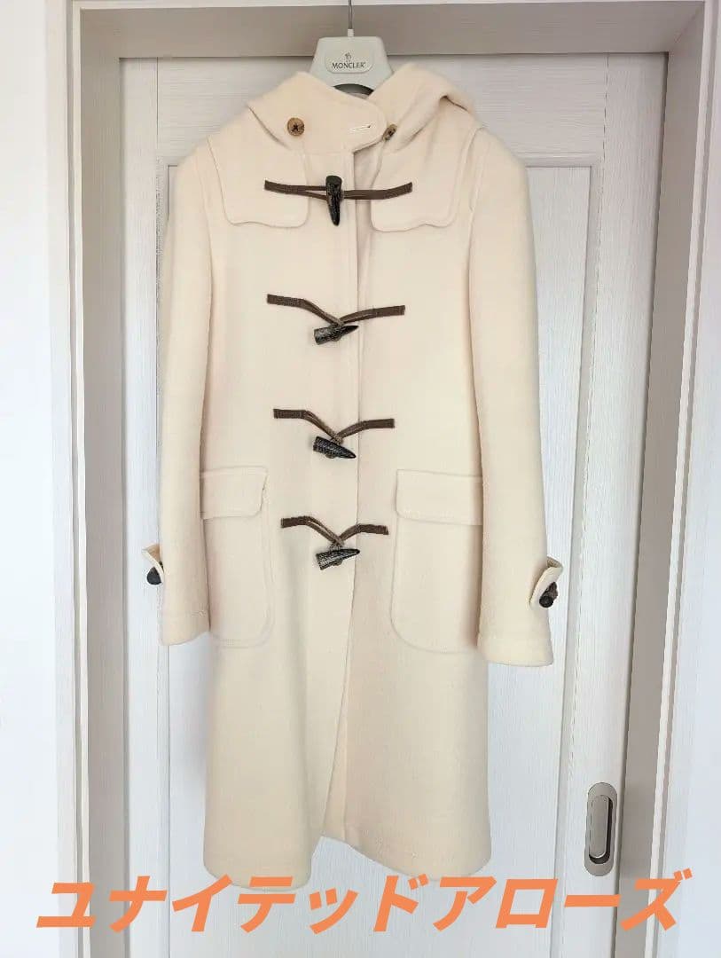 【美品です！】ユナイテッドアローズ★ロング ダッフルコート★38 オフホワイト UNITED ARROWS（ユナイテッドアローズ） ダッフルコート 38 ホワイト