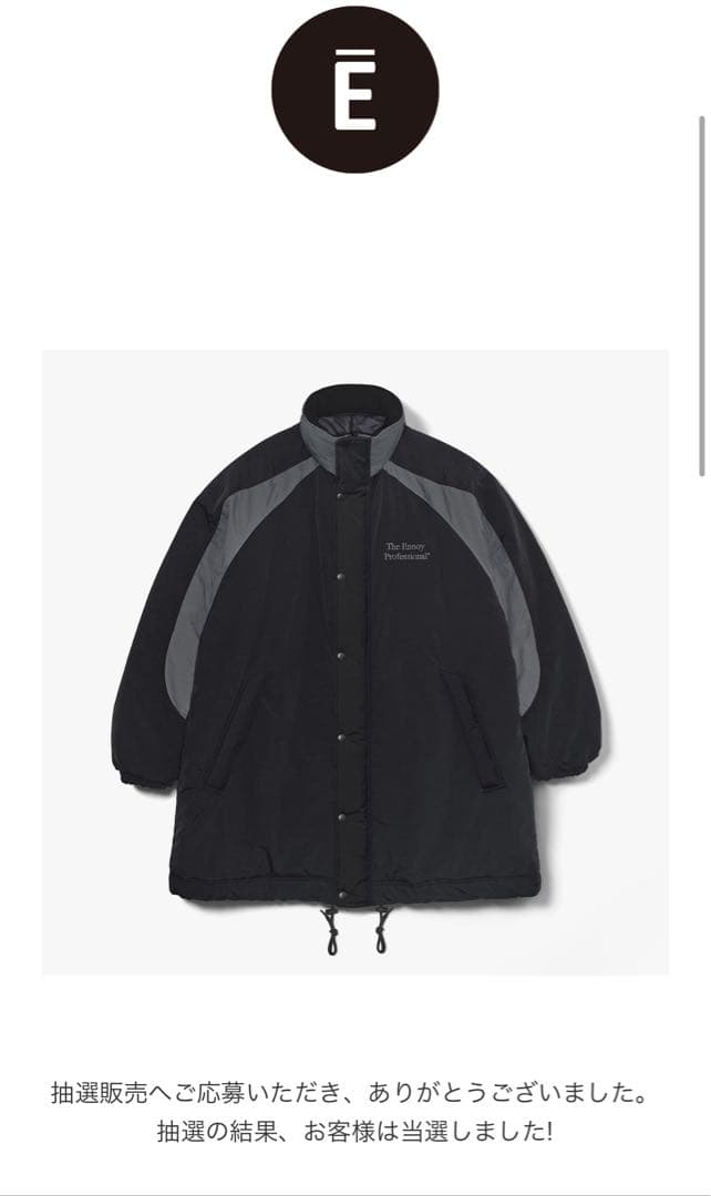 Sサイズ ENNOY PADDED NYLON BENCH COAT ENNOY PADDED NYLON BENCH