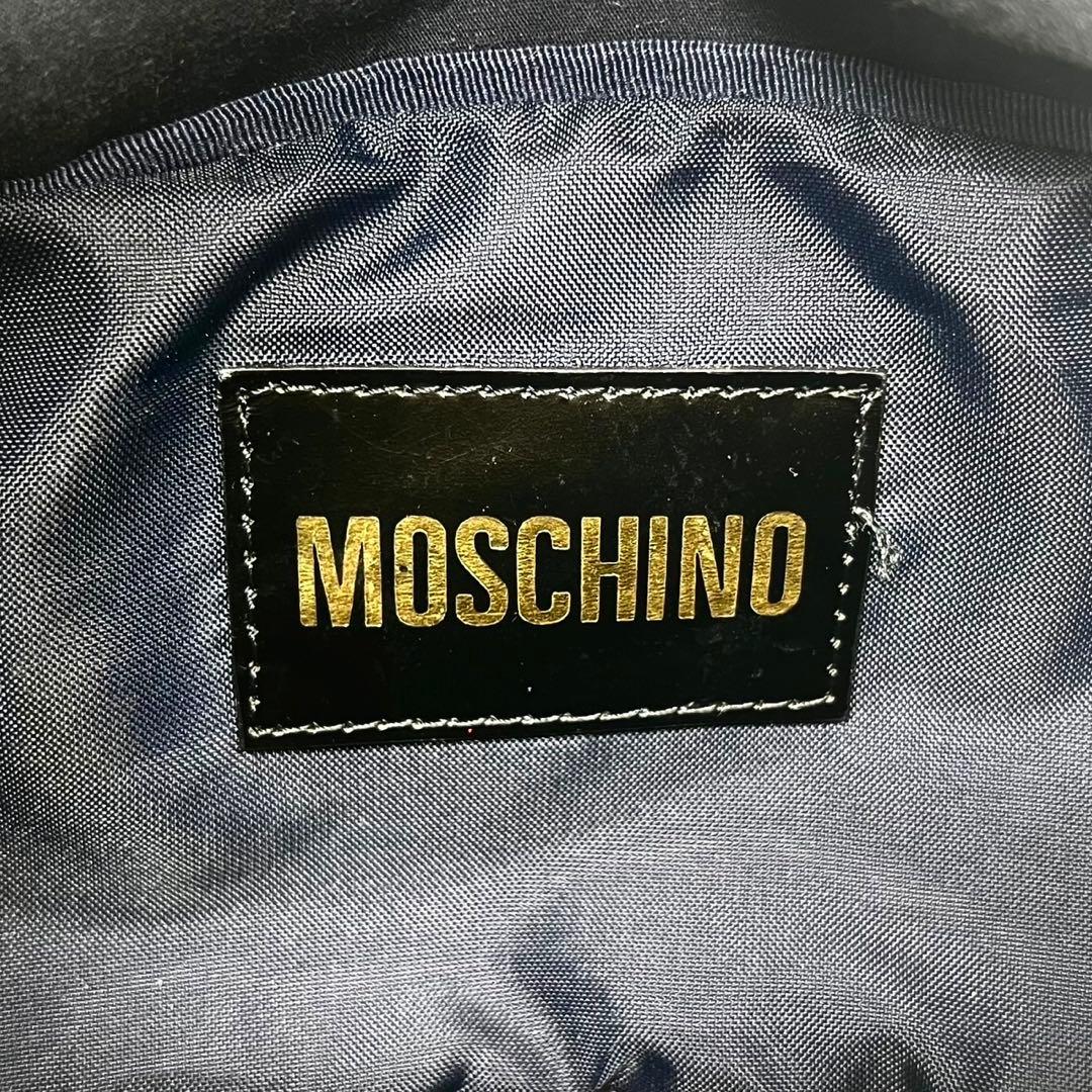 希少 極美品 モスキーノ ビックロゴ ウエストバッグ ボディバッグ G
