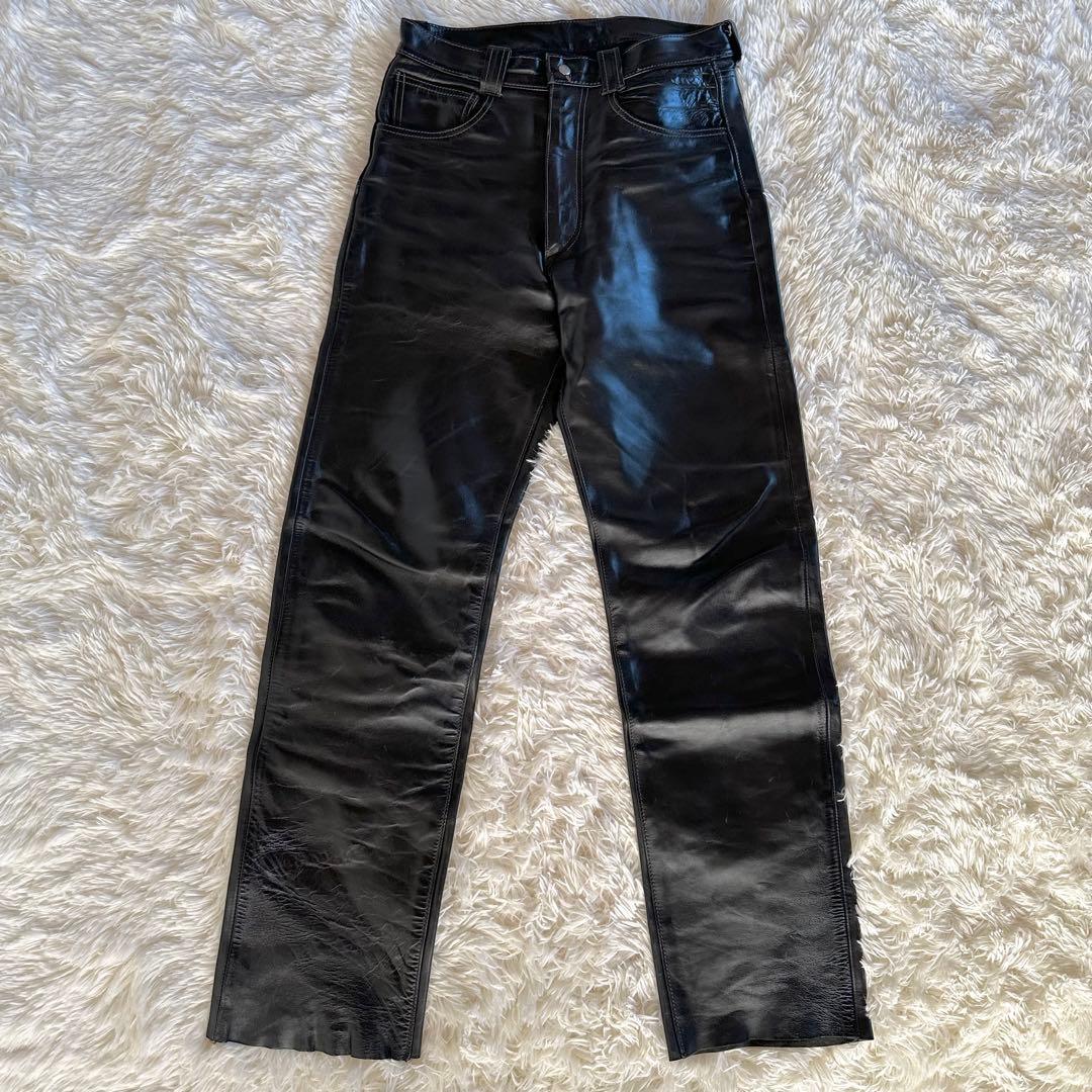 美品 Steeplechase リアルマッコイズ ホースハイドレザーパンツ 31