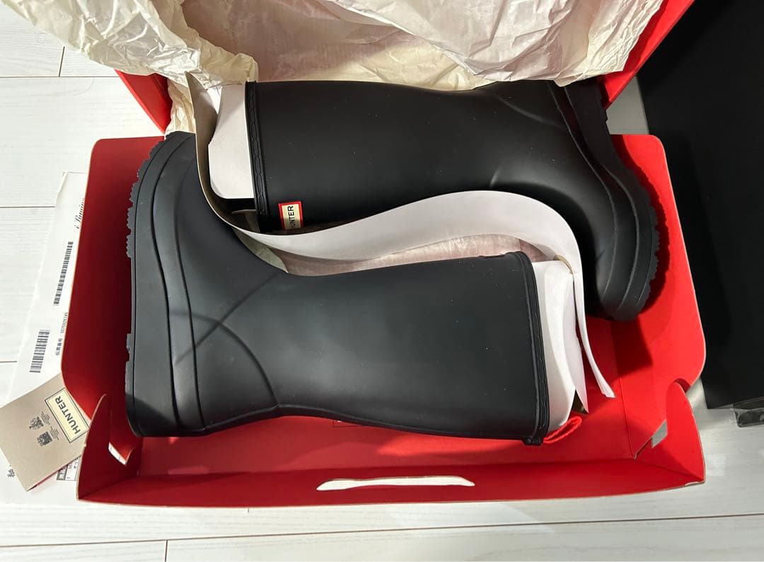 HUNTER オリジナルぺレイブーツ　トール5BLK HUNTER】オリジナルプレイトールブーツ – ファッションスナップストア