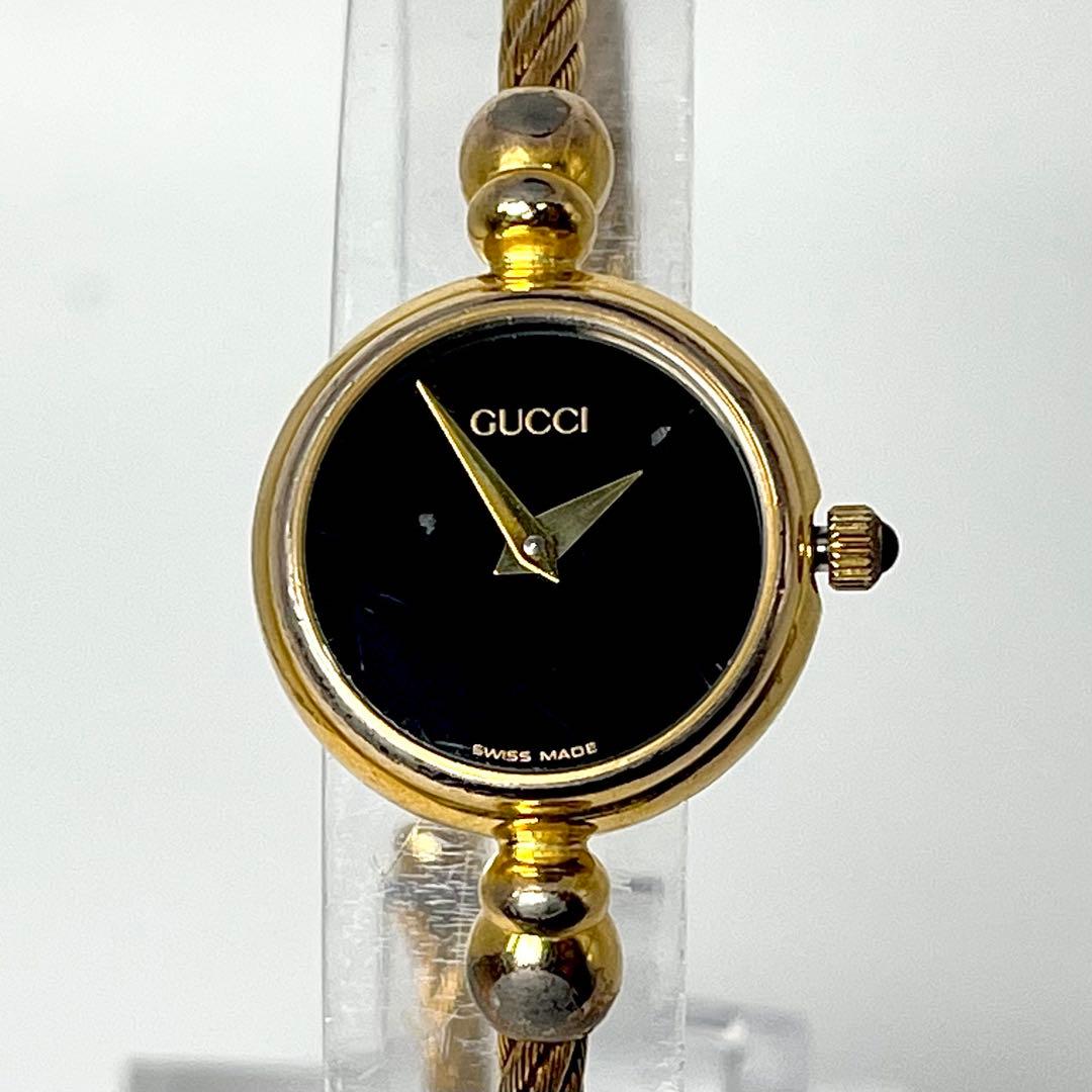 【新品電池/稼働品】グッチ 2700.2L バングルウォッチ ゴールド ブレス