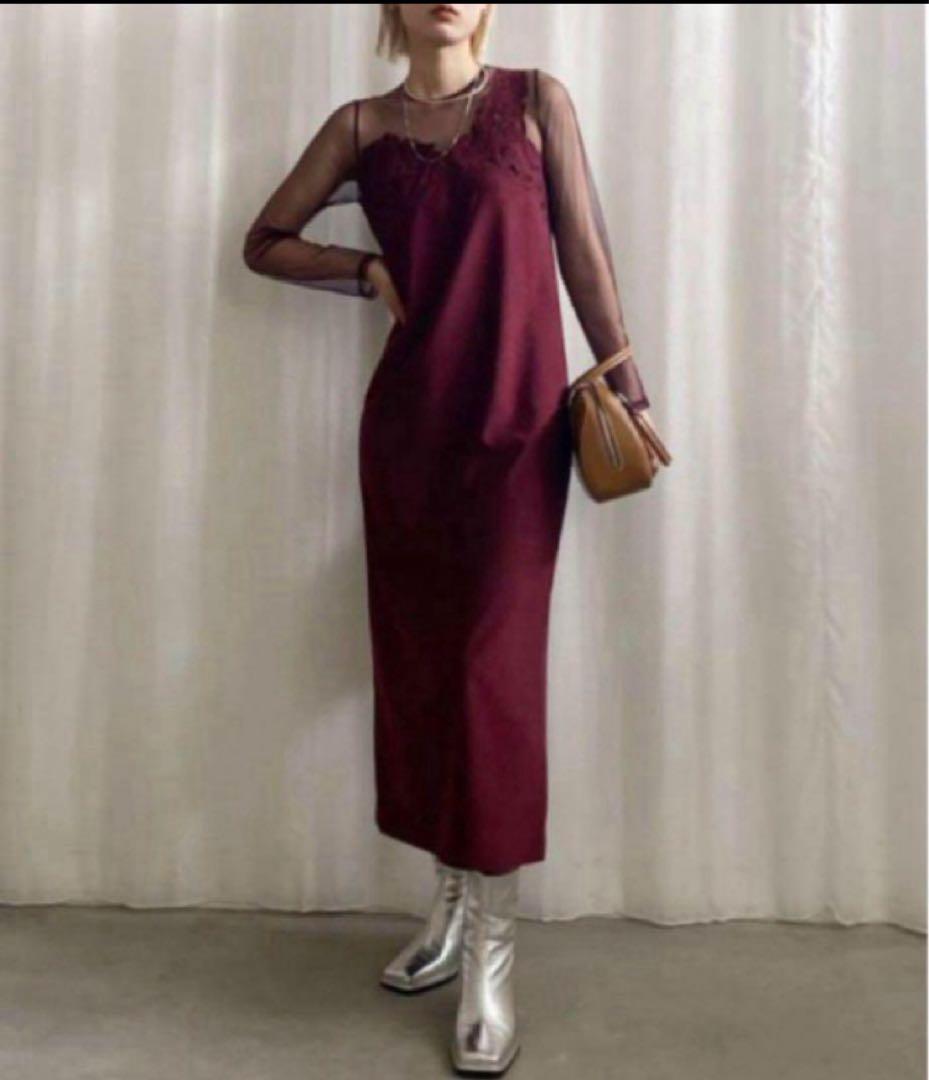 スーツ・フォーマル・ドレス AMERI UND RENEE CUTWORK DRESS Ameri（アメリ）の「UND RENEE CUTWORK DRESS（ワンピース）」 - WEAR