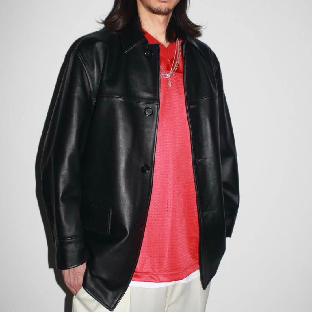 WACKO MARIA LEATHER CAR COAT 23AW - メルカリ