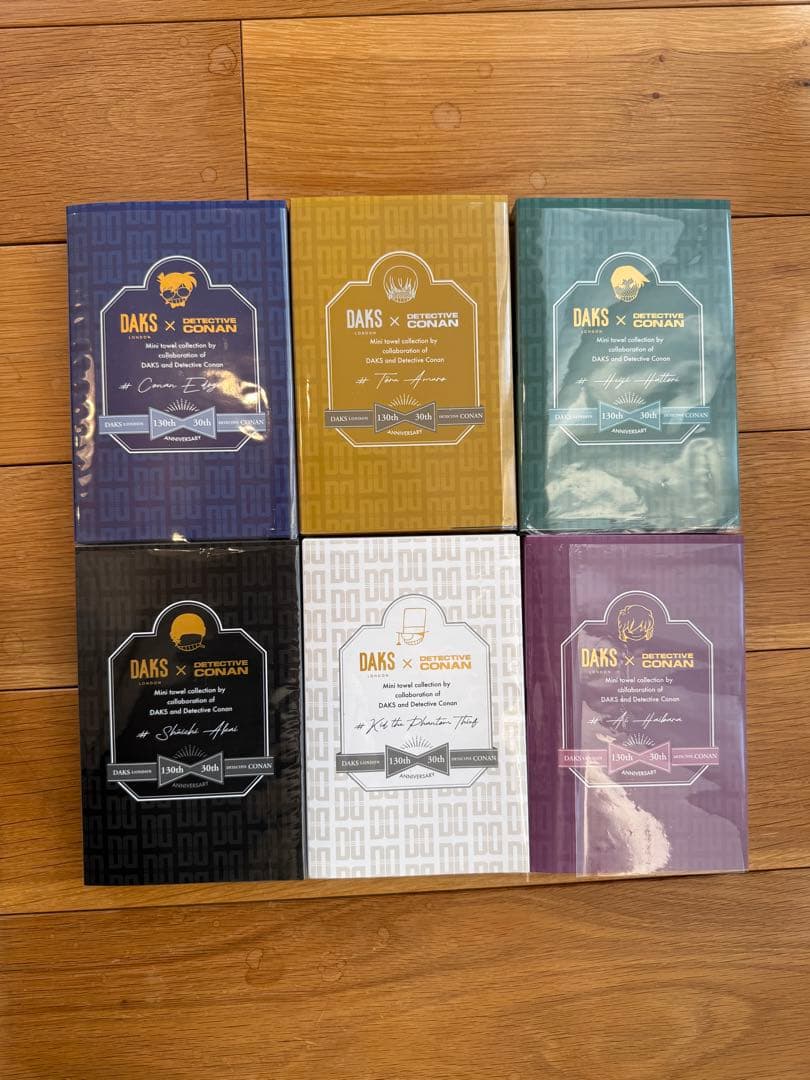 DAKS x 名探偵コナン ハンカチ 6枚セット 2024年「DAKS」 130周年アニバーサリーイヤー第一弾は『名探偵コナン